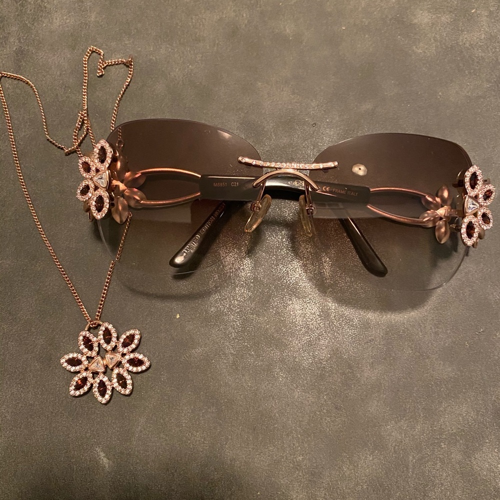 Caviar M6851 gold brown topaz sunglass